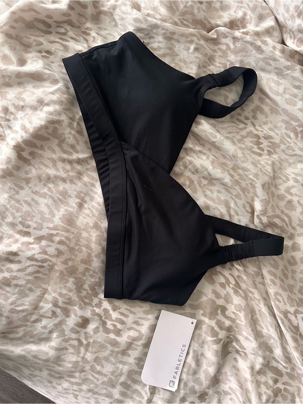 Fabletics Black Triangle Swim Top